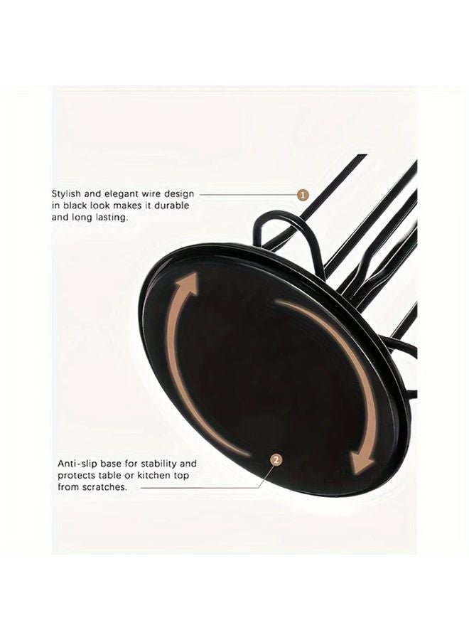 Black Coffee Capsule Storage Rack 360 Degree Spinning 40 Pod Organizer - Image 5